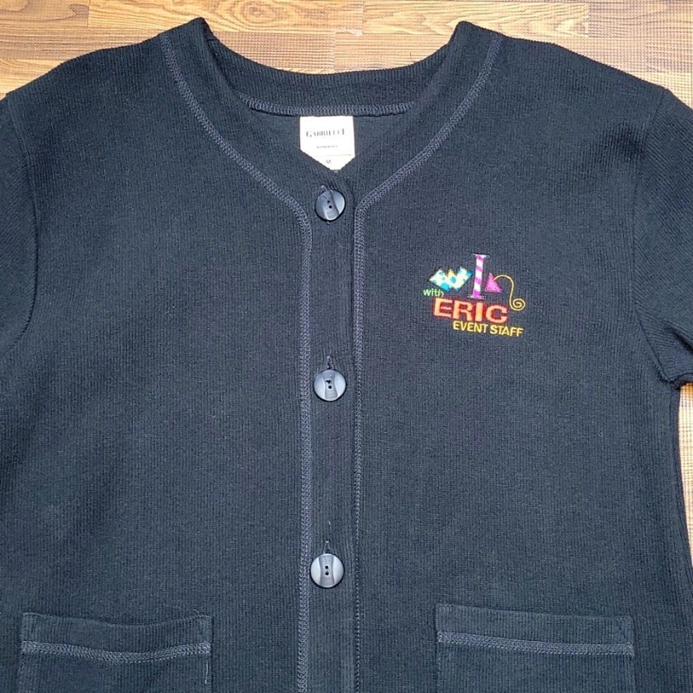 Gabrielle by Rohde Royce "I'm with Eric event staff" Button-down Sweater size M